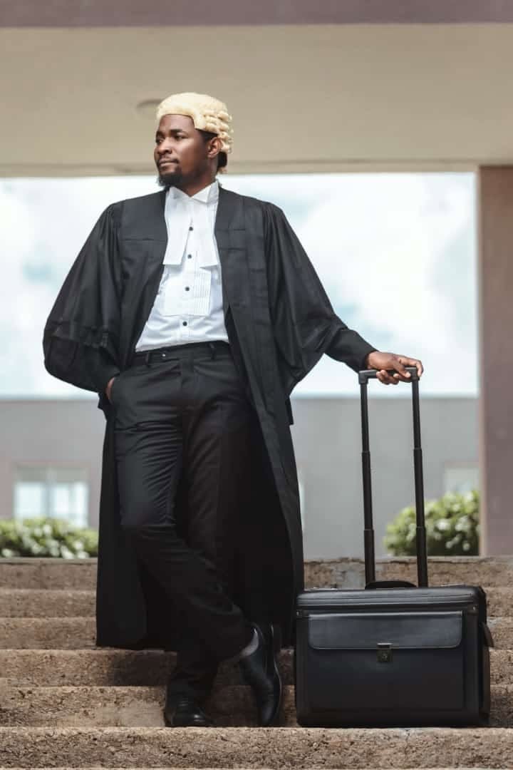 Counsel in advocacy dress