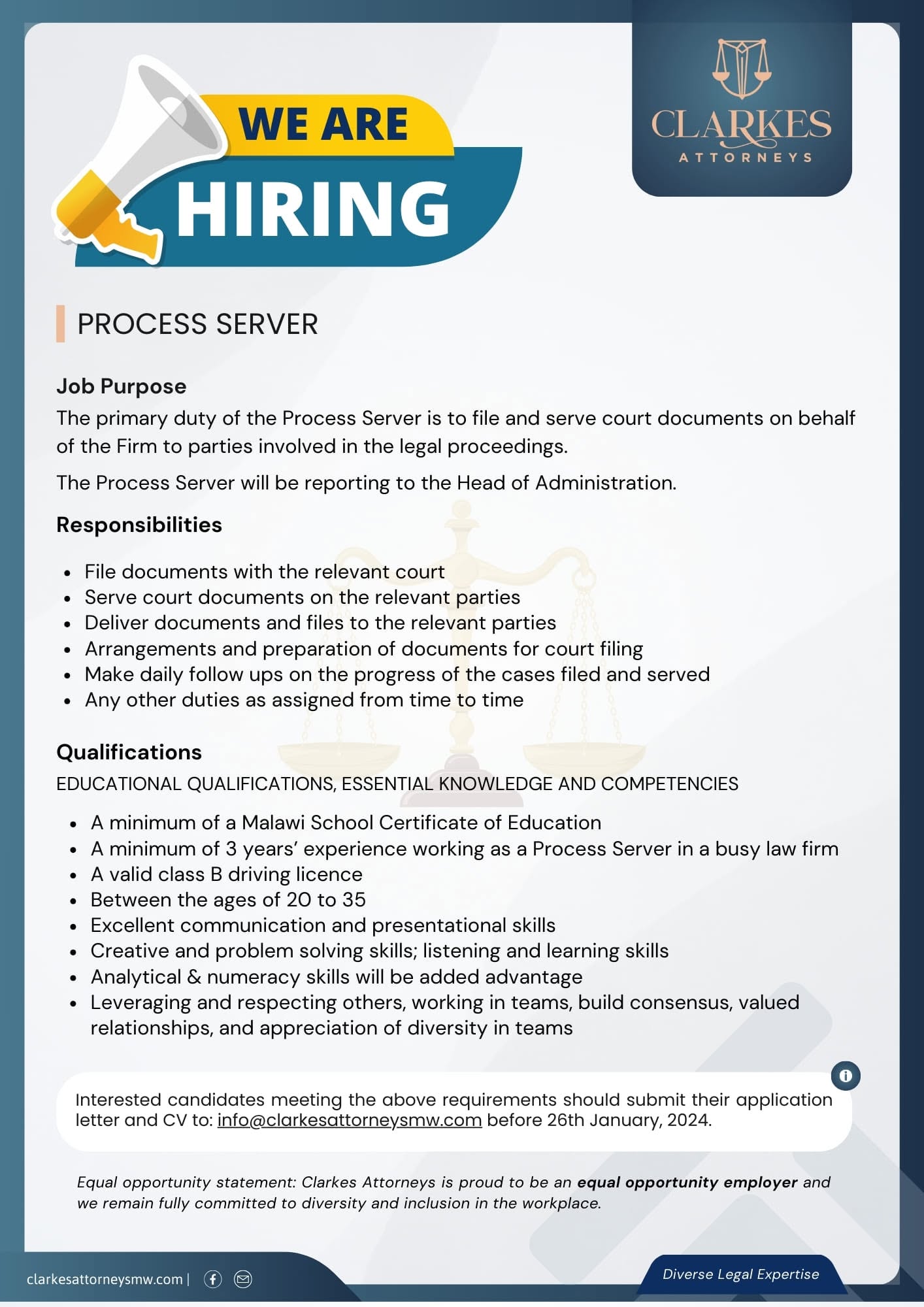 Recruitment notice